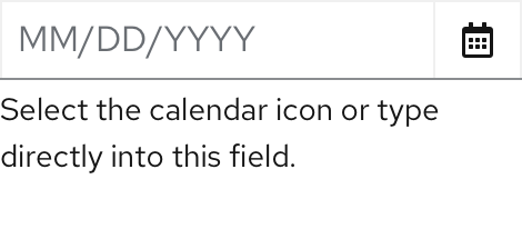 PatternFly 4 • Date picker