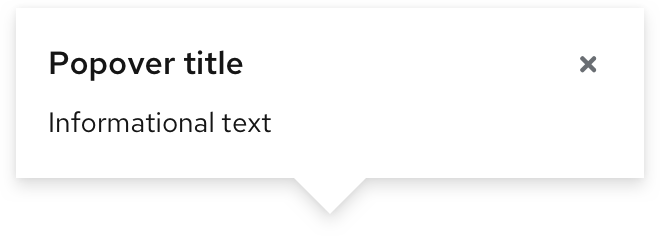popover example with placeholder text for the title and informational text