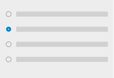 Example of Data inputs in vertical list