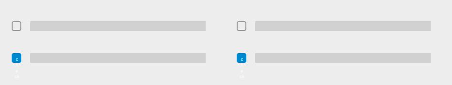 Example of data inputs in multi-column grid