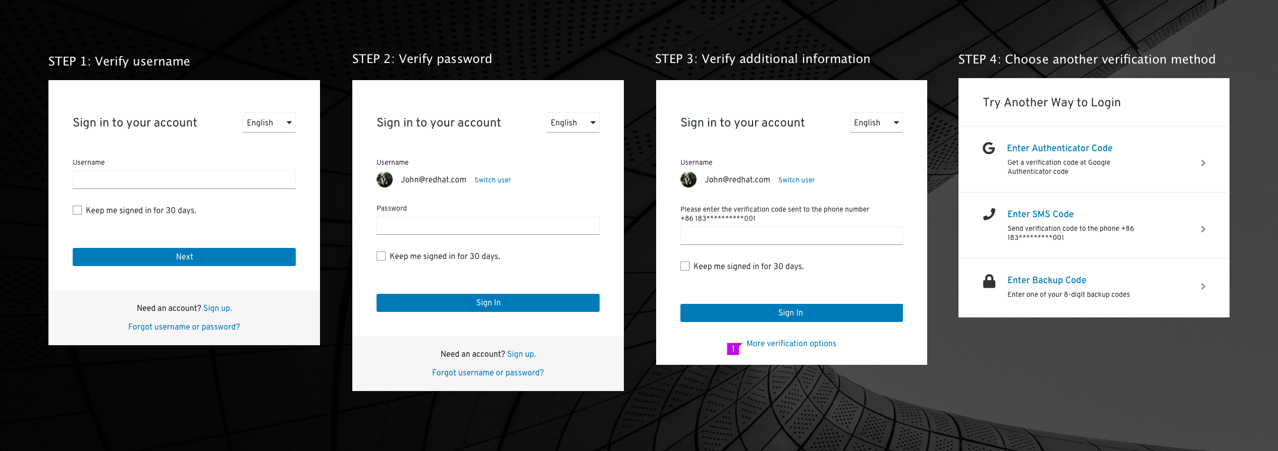 Multi-factor-login-process