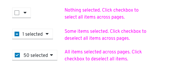 blulk selector checkbox