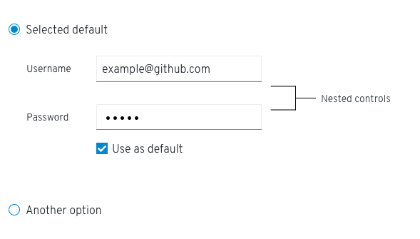 Nested radio buttons