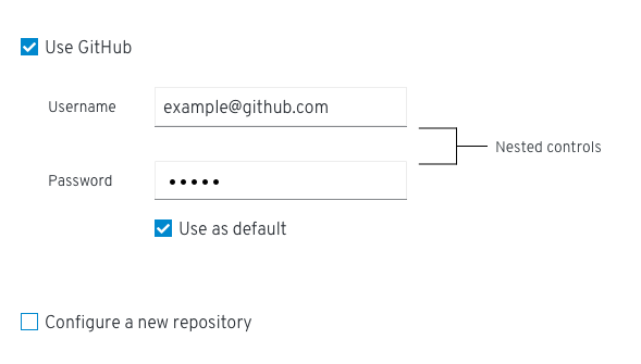 Nested checkbox