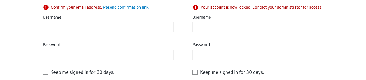 Multi-factor-login-validation-options