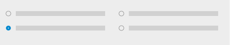 Horizontal radio buttons